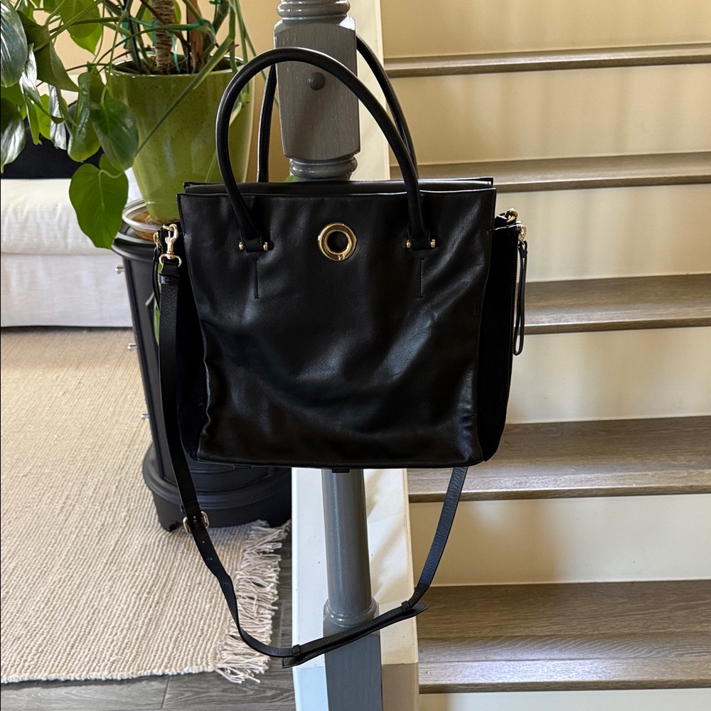 Halston Heritage Black Satchel Bag